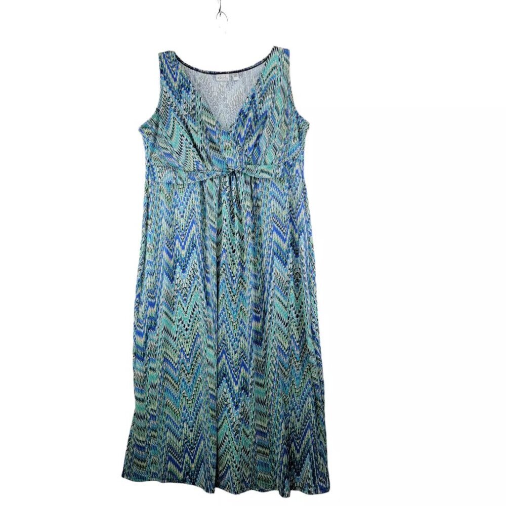 Kim Rogers Maxi Dress Size 1X Beachy Spring Summer Coastal Casual Comfy Flowy